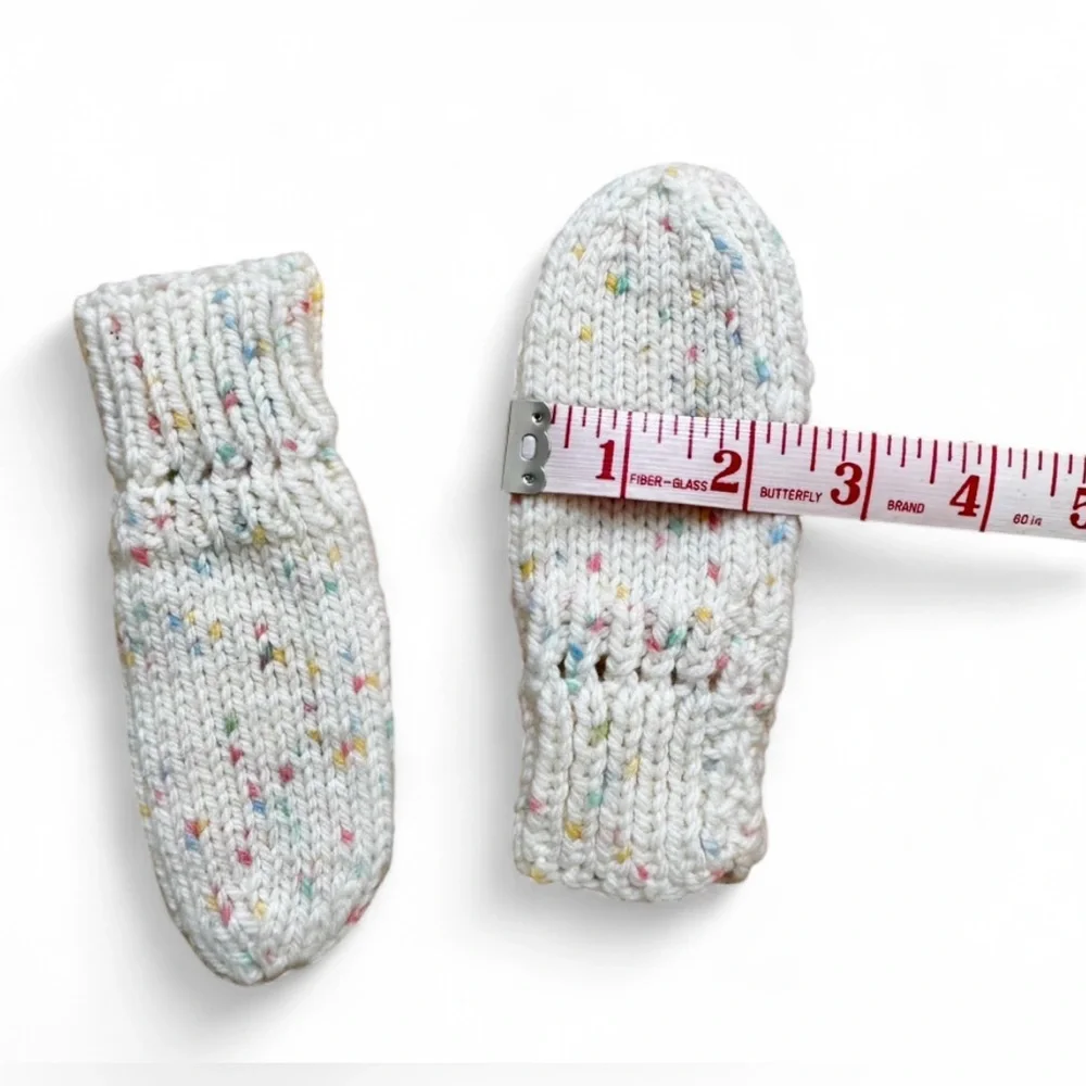 Sweet Hand-Knit Newborn Mittens